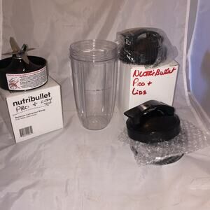 Nutribullet Pro Plus Extractor Blade, 32 oz. container and Lids